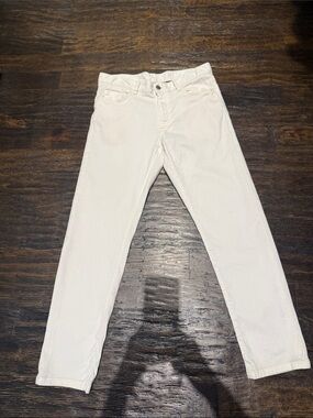 Slim Straight Men's White Jeans